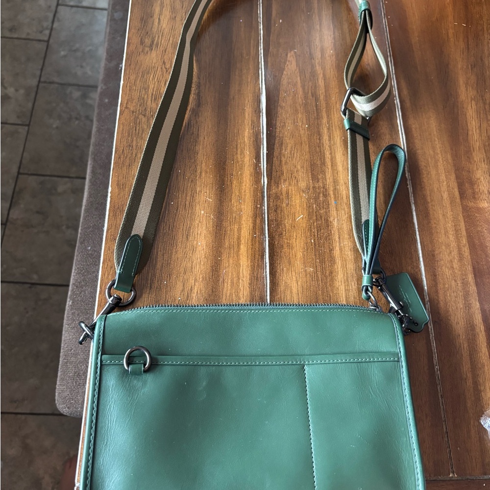 Coach Green Crossbody Bag with Adjustable Strap
